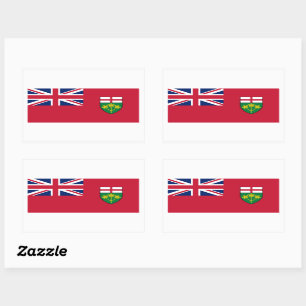 Adesivo Retangular Gráfico Ontario Flags
