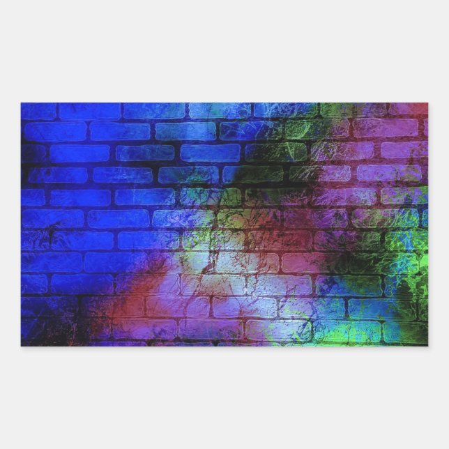 Adesivo Retangular Grafite de parede (Frente)