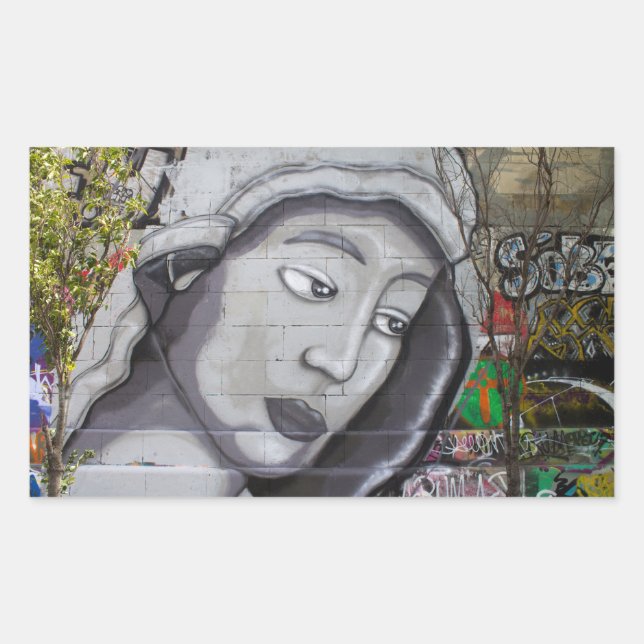 Adesivo Retangular Grafite Maria (Frente)