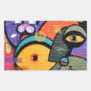 Adesivo Retangular Grafites de Amsterdão