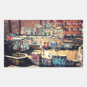 Adesivo Retangular Grafites do telhado em Chinatown