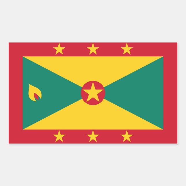 Adesivo Retangular Granada/Granadão/Bandeira Granadense (Frente)