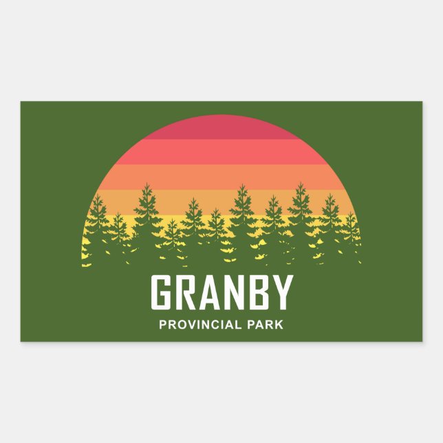 Adesivo Retangular Granby Provincial Park (Frente)