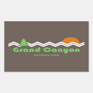 Adesivo Retangular Grand Canyon National Park Retro