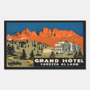 Adesivo Retangular Grand Hotel Carezza Al Lago — Sticker Retangular