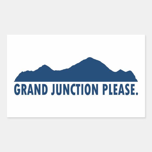 Adesivo Retangular Grand Junction Colorado, por favor (Frente)
