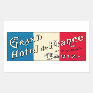 Adesivo Retangular Grande Hotel da França (Cádis)