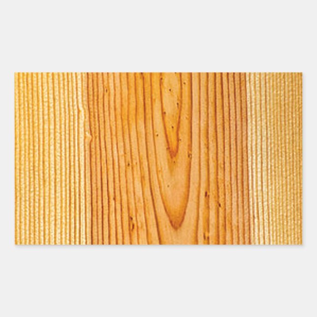 Adesivo Retangular Granel de madeira natural Design 1 (Frente)