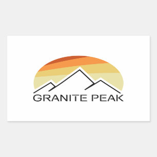 Adesivo Retangular Granite Peak Montana Retro