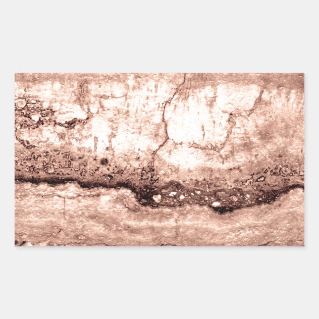 Adesivo Retangular Granito laranja moderno e castanho-bege (Frente)