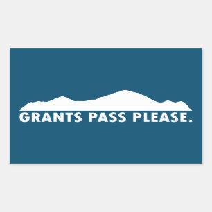 Adesivo Retangular Grant Pass Oregon Por Favor