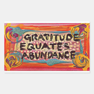 Adesivo Retangular Gratitude de LuckyPen