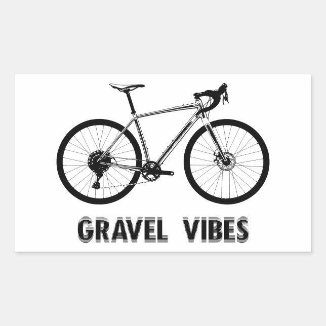 Adesivo Retangular Gravel Vibes Cycling (Frente)