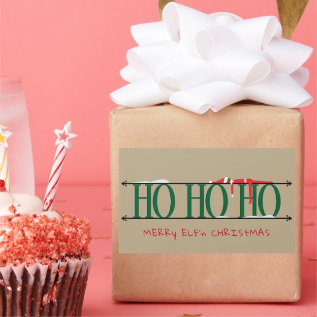 Adesivo Retangular Green & Tan Elf Shenanigans (Festa)