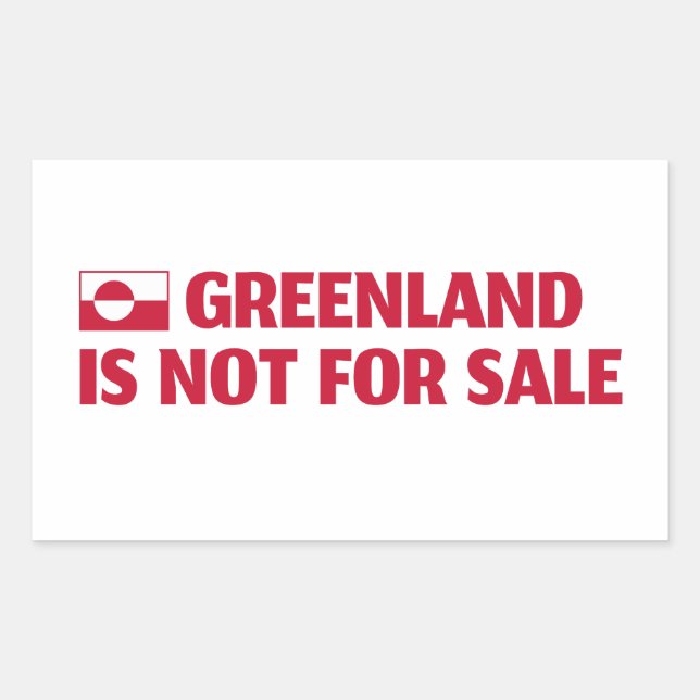 Adesivo Retangular Greenland is not for sale! (Frente)