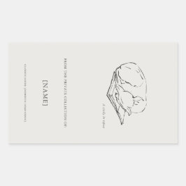 Adesivo Retangular Greyhound- Ex libris bookplate Sticker