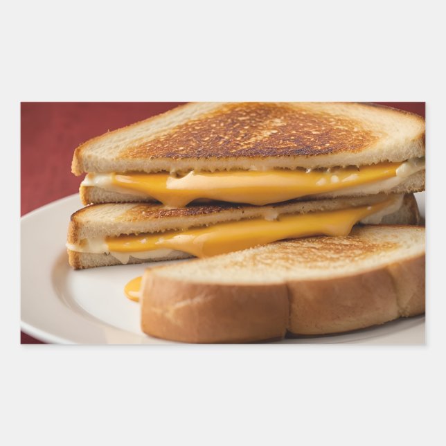 Adesivo Retangular Grilled Cheese Sandwich (Frente)
