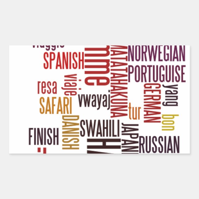 Adesivo Retangular Groove Global: Hakuna Matata em Cada Linguagem (Frente)