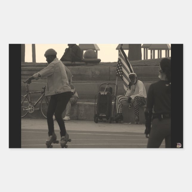 Adesivo Retangular Groovy United Skates Summertime Photo (Frente)
