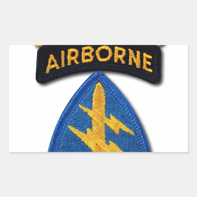 Adesivo Retangular Grupo das Forças Especiais Green Berets SF SOF SFG (Frente)