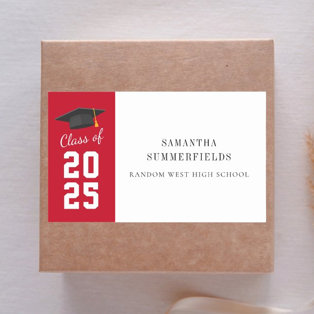 Adesivo Retangular Grupo de Graduação 2025 - Formando Mínimo Elegante (Graduation 2025 Elegant Minimal Grad Party Rectangular Sticker)