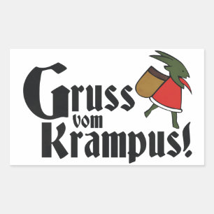 Adesivo Retangular Gruss Vom Krampus