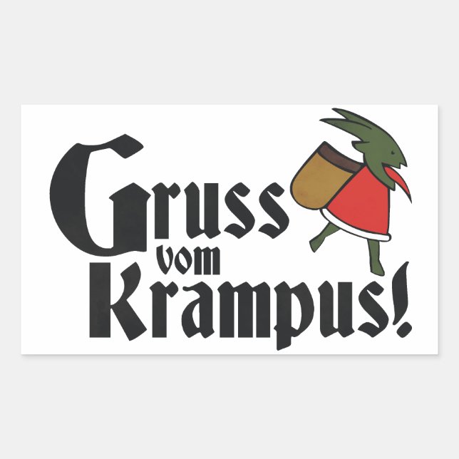 Adesivo Retangular Gruss Vom Krampus (Frente)