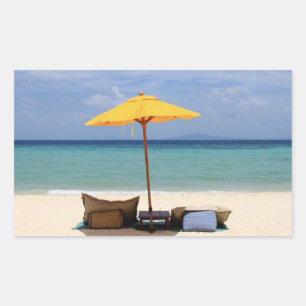 Adesivo Retangular Guarda-chuva amarela