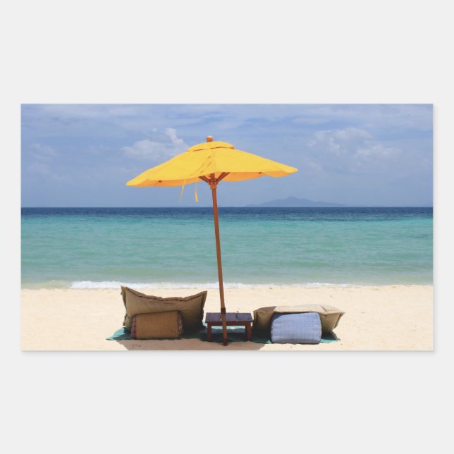 Adesivo Retangular Guarda-chuva amarela (Frente)