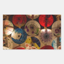 Adesivo Retangular Guarda-chuvas Japonês