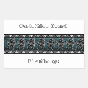 Adesivo Retangular Guarda preto grego