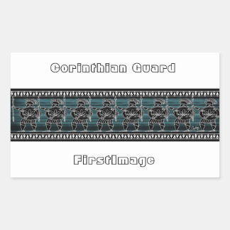 Adesivo Retangular Guarda preto grego