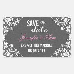 Adesivo Retangular Guardar A Data - As Damas Da Cinza Colocam A Vinta