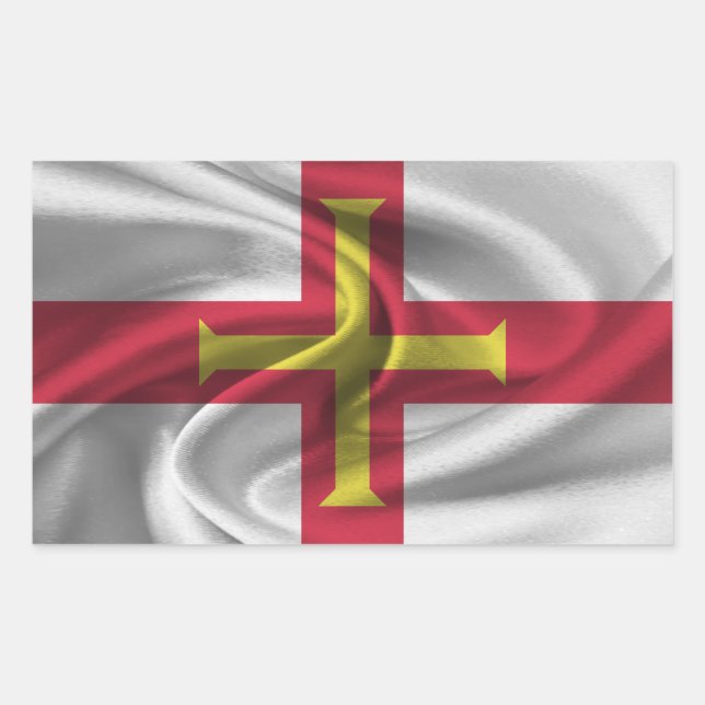 Adesivo Retangular Guernsey Flag (Frente)