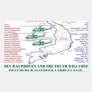 ADESIVO RETANGULAR GUERRA VIETNAM. EXÉRCITO AMERICANO VETERAN