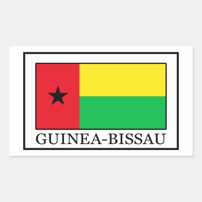 Adesivo Retangular Guiné-Bissau (Frente)