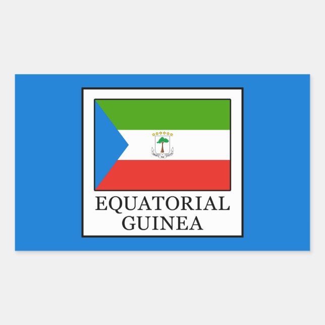 Adesivo Retangular Guiné Equatorial (Frente)