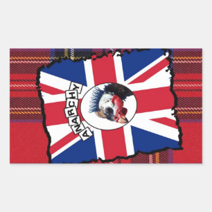 Adesivo Retangular Guineafowl do punk