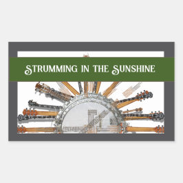 ADESIVO RETANGULAR GUITAR STRINGS IN THE SUN