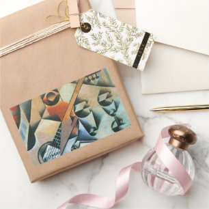 Adesivo Retangular Guitarra (Banjo) e Óculos, Juan Gris, Arte Antiga