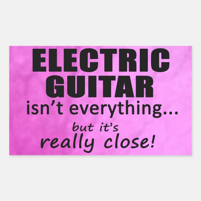 Adesivo Retangular Guitarra Elétrica não é tudo palito retangular (Frente)