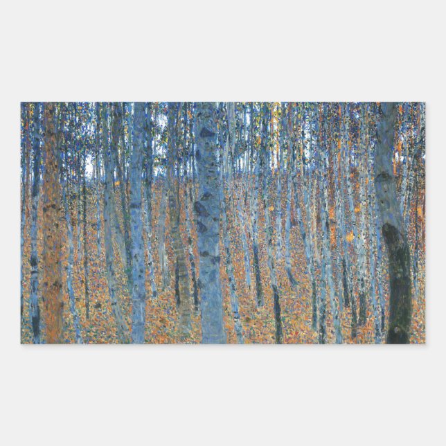 Adesivo Retangular Gustav Klimt Beech Tree Grove (Frente)
