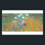 Adesivo Retangular Gustav Klimt Flower Garden Cottage Nature<br><div class="desc">Uma bela pintura de jardim - esta é uma pintura clássica de Gustav Klimt,  chamada Jardim de Algodão,  ou Jardim Bauergarten,  1907,  que é um close up de um jardim floral,  uma pintura floral colorida.</div>