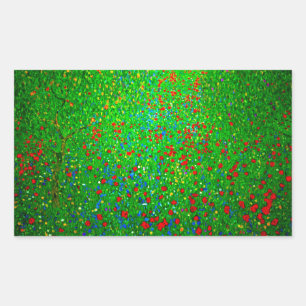 Adesivo Retangular Gustav Klimt Poppy Field