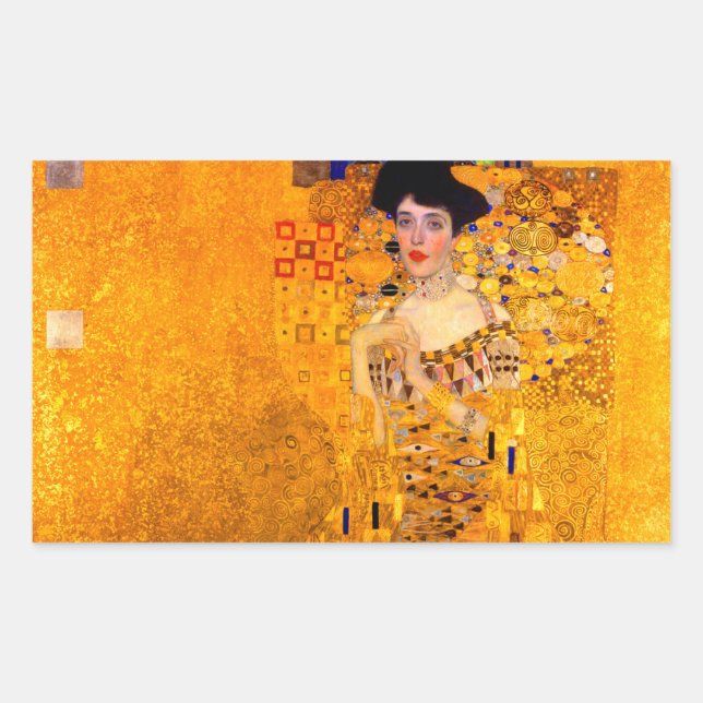 Adesivo Retangular Gustav Klimt Retrato de Adele Bloch Bauer (Frente)