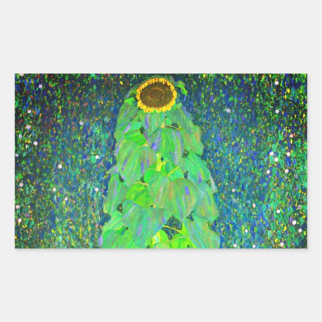 Adesivo Retangular Gustav Klimt Sunflower (Frente)