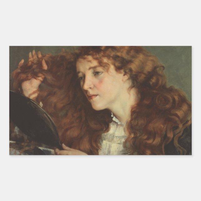 Adesivo Retangular Gustave Courbet - Jo, a Bela Irlandesa (Frente)