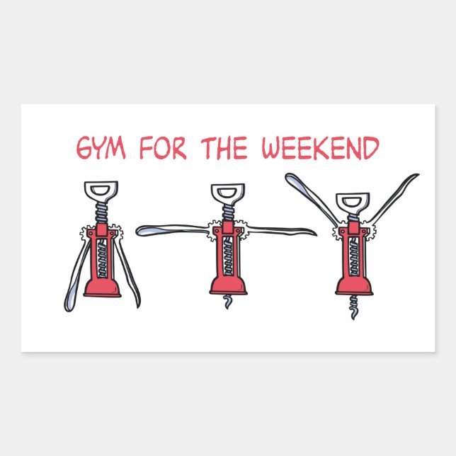 Adesivo Retangular Gym for the weekend (Frente)