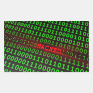 Adesivo Retangular Hackeado