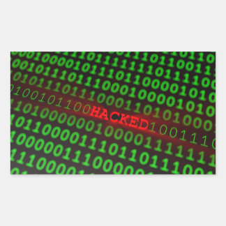 Adesivo Retangular Hackeado